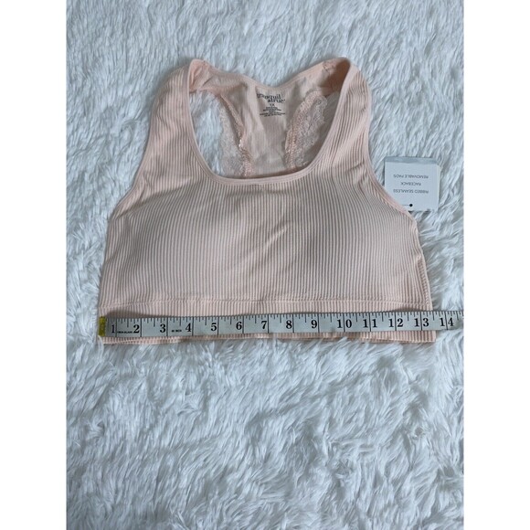 Tranquil & True Bra Bralette Size 1X Pink Natural Stretch Youth Teens Lace - Picture 4 of 11